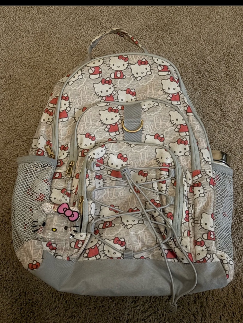 Large Pottery Barn X Hello Kitty Gear-up Backpack & Water bottle